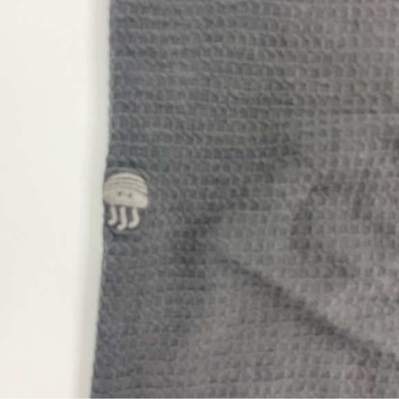 ROBIES Grey 100% Cotton High End Unwind Lounge Pant Waffle Print Athleisure L - Picture 7 of 13